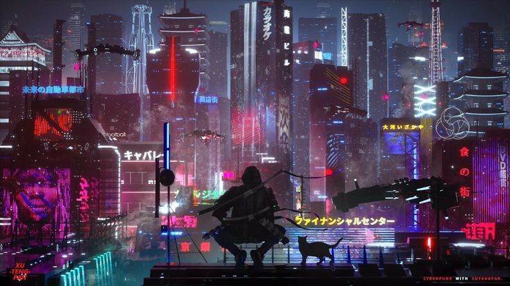 Action Game BGM (background: Night City, action, powerful)