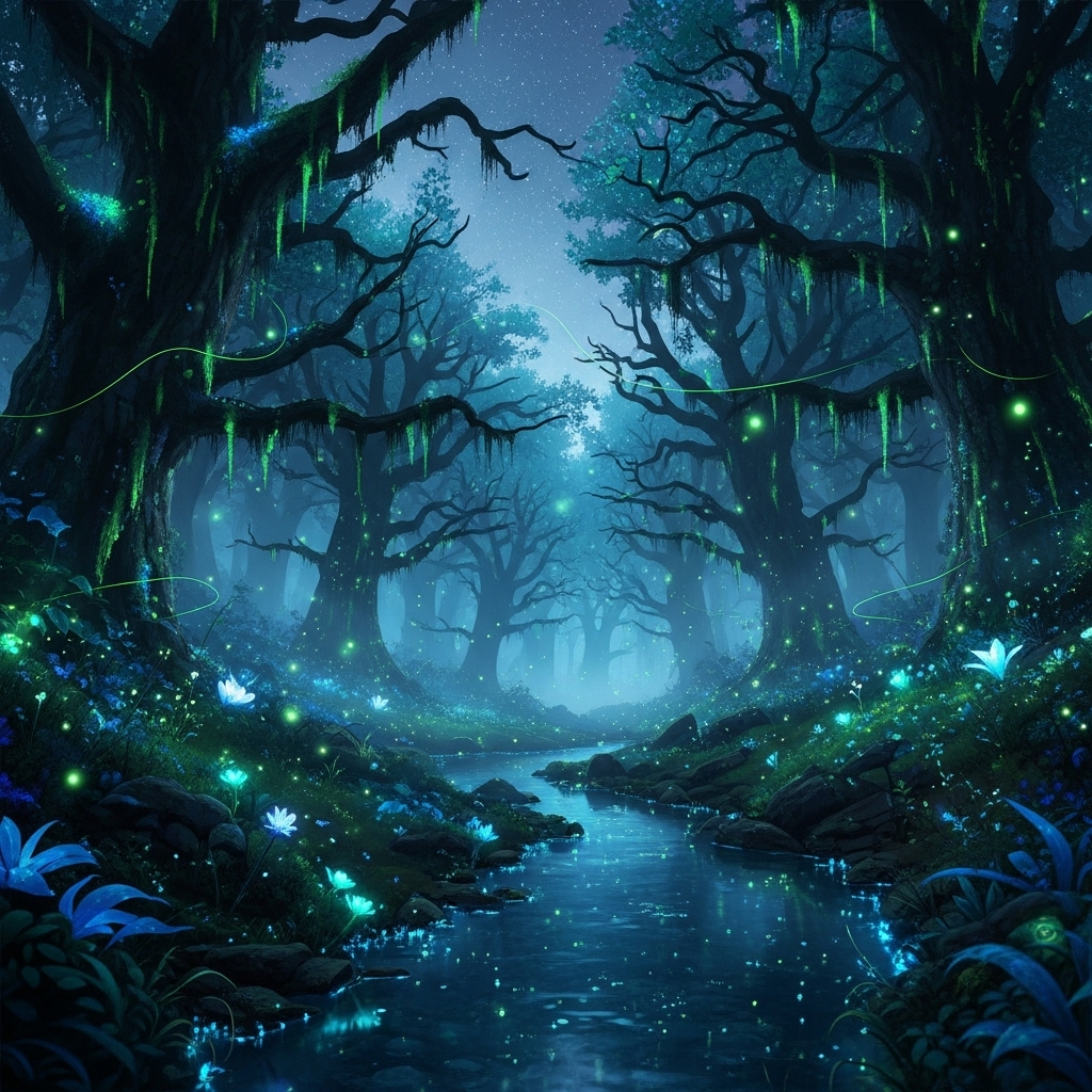 a dreamy forest