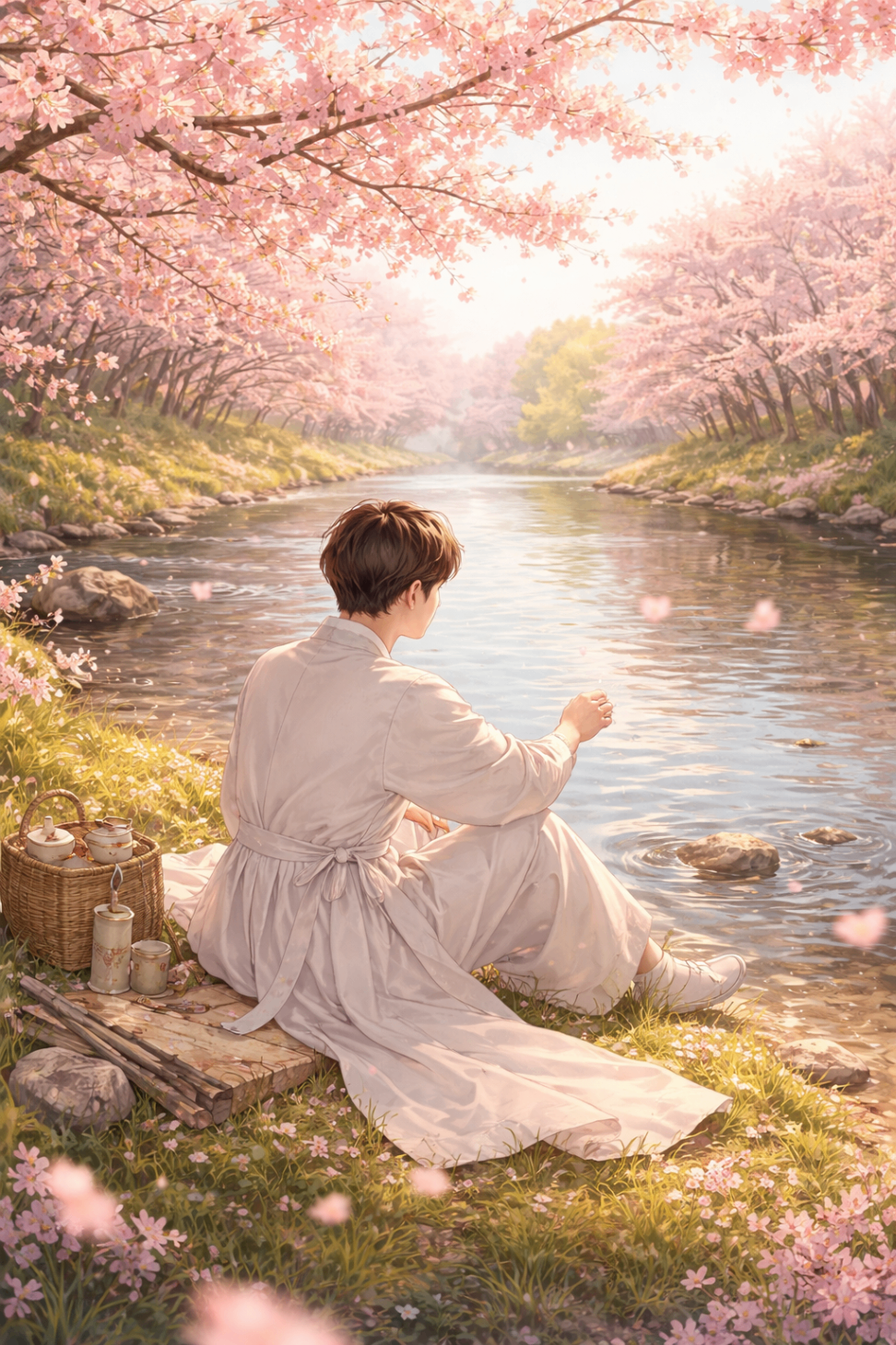 물가에 피는 벚꽃