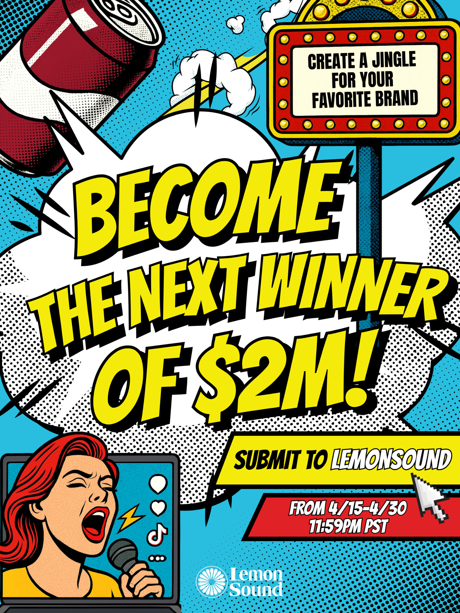 "Become the Next Winner of $2M"-CM Song Challenge