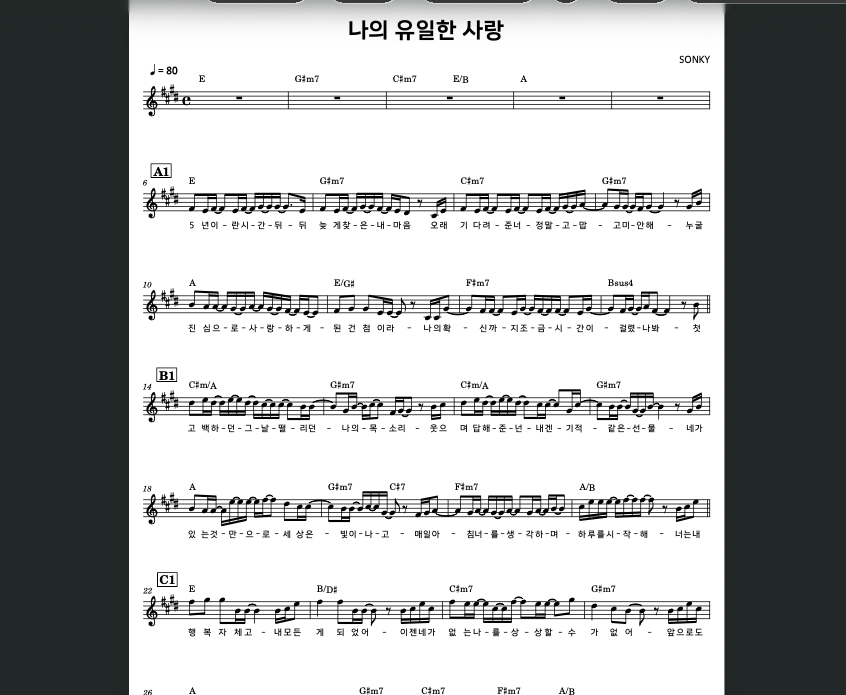 나의 유일한 사랑