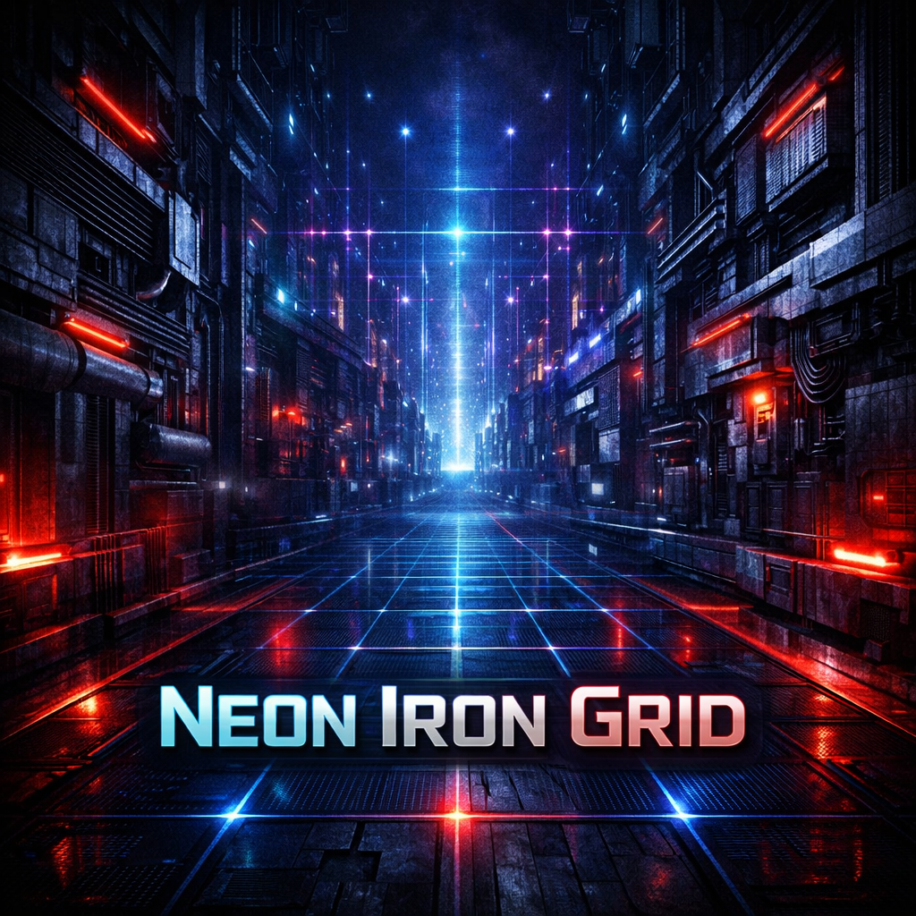 Neon Iron Grid